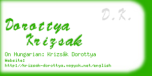 dorottya krizsak business card